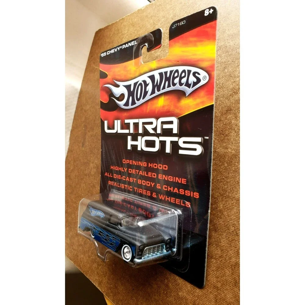 2006 Hot Wheels '55 CHEVY PANEL Black Blue ULTRA HOTS SERIES 1:64 WW REAL RIDERS